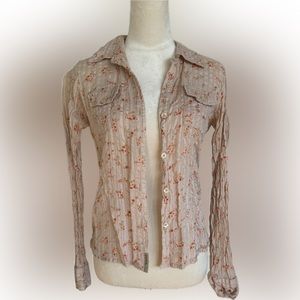 Billabong lightweight button down long sleeve top